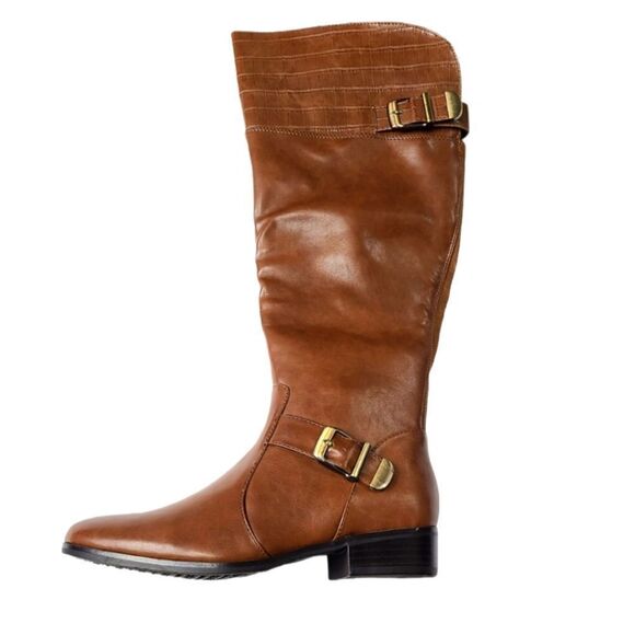 ND Knee High Brown Zip Up Boots Size 6.5 New - Picture 1 of 9